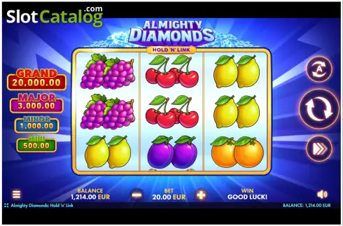 Скрин2. Almighty Diamonds: Hold 'N' Link слот