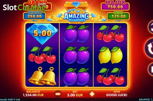 Скрин2. Amazing Diamonds: Hold ‘N’ Link слот