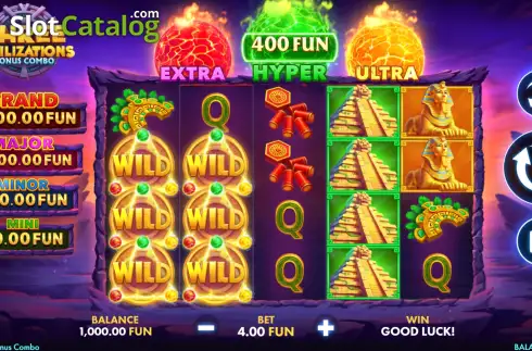 Скрин2. Three Civilizations: Bonus Combo слот