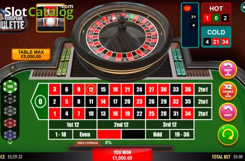 Скрин3. European Roulette (NetGaming) слот