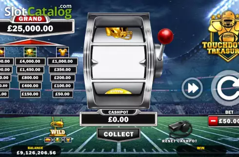 Скрин2. Touchdown Treasures слот