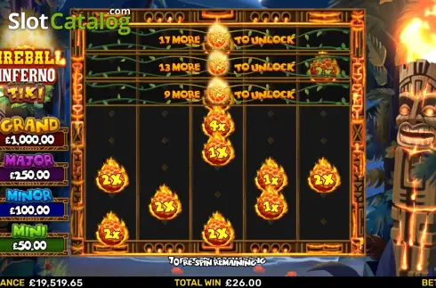 Скрин3. Fireball Inferno Tiki слот