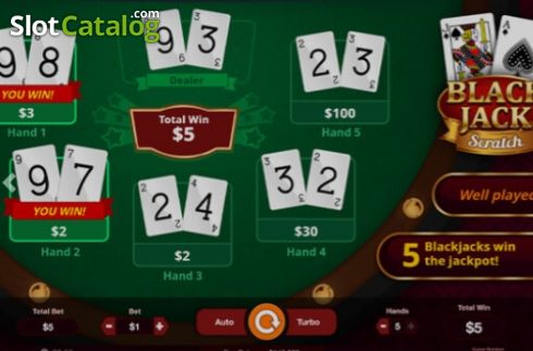 Скрин2. Blackjack Scratch (Anakatech) слот