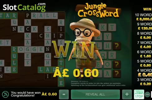 Скрин3. Jungle Crossword слот