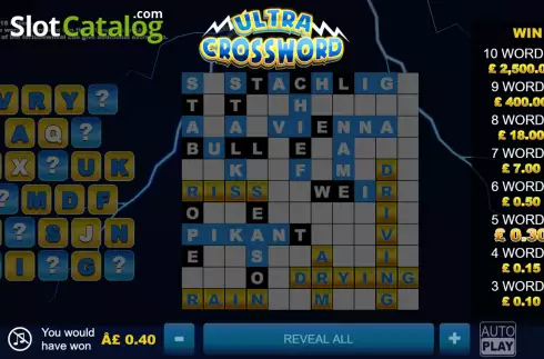 Скрин3. Ultra Crossword слот