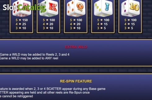 Скрин5. Extra Cash Dice слот