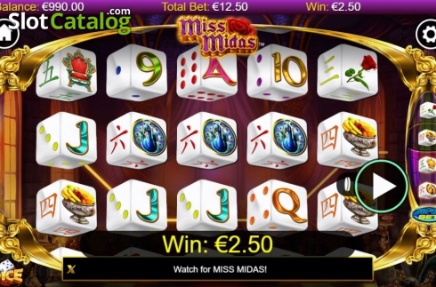 Скрин3. Miss Midas Dice слот