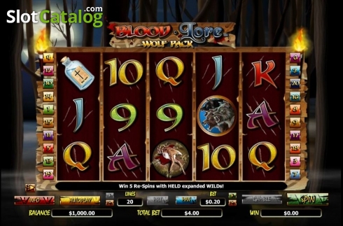 Скрин3. Bloodlore Wolf Pack слот