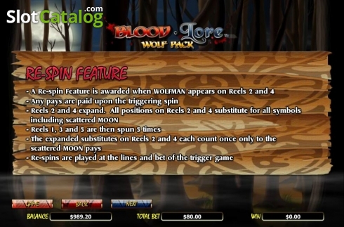 Скрин7. Bloodlore Wolf Pack слот
