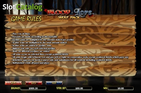Скрин8. Bloodlore Wolf Pack слот