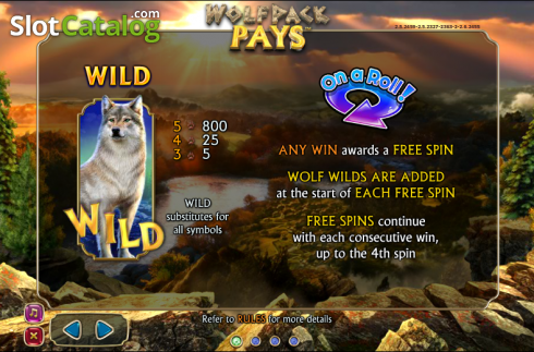 Скрин9. Wolfpack Pays слот