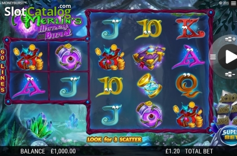 Скрин3. Merlin's Money Burst слот