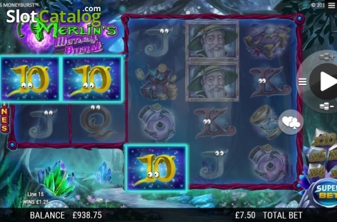 Скрин4. Merlin's Money Burst слот