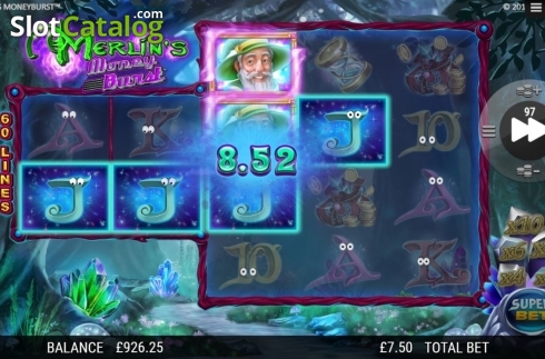 Скрин5. Merlin's Money Burst слот