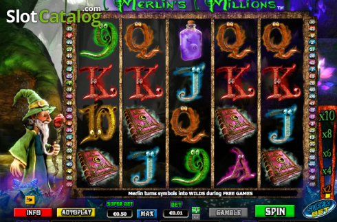 Скрин3. Merlin's Millions Superbet слот