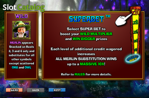Скрин7. Merlin's Millions Superbet слот