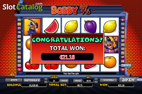 Скрин9. Bobby 7's слот