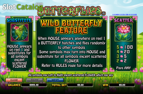 Скрин6. Butterflies слот