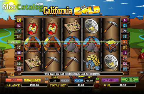 Скрин3. California Gold слот