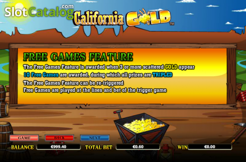 Скрин9. California Gold слот