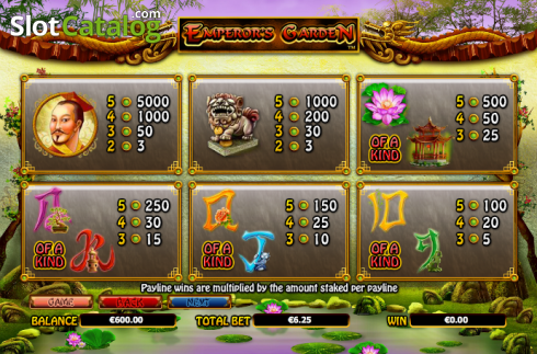 Скрин9. Emperor's Garden слот