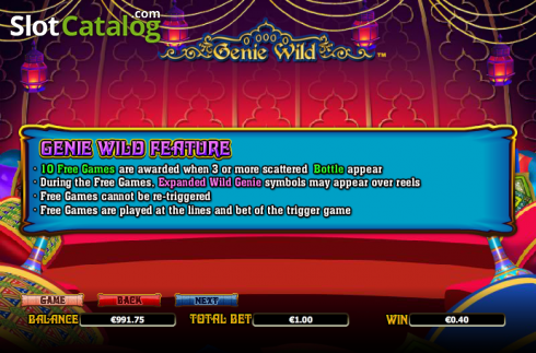 Скрин9. Genie Wild слот