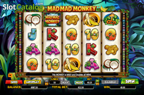 Скрин2. Mad Mad Monkey слот