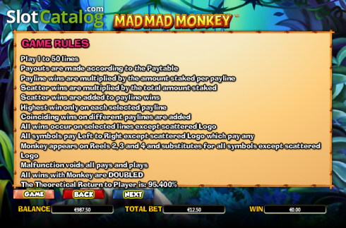 Скрин9. Mad Mad Monkey слот