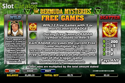 Скрин7. The Bermuda Mysteries слот