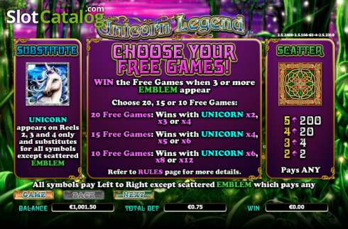 Скрин7. Unicorn Legend (NextGen) слот
