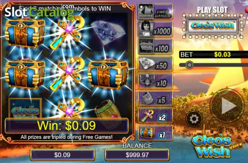 Скрин3. Scratch Cleo's Wish слот