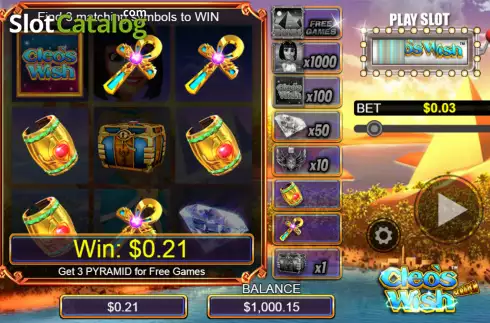 Скрин4. Scratch Cleo's Wish слот