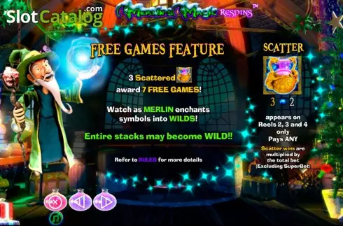 Скрин3. Merlins Magic Respins Christmas слот