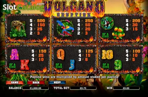 Скрин3. Hot Hot Volcano слот