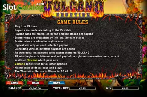 Скрин5. Hot Hot Volcano слот