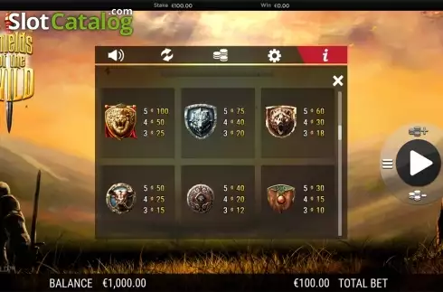 Скрин9. Shields of the Wild слот