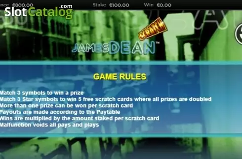 Скрин4. Scratch James Dean слот