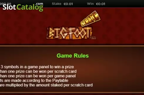 Скрин4. Scratch Bigfoot слот