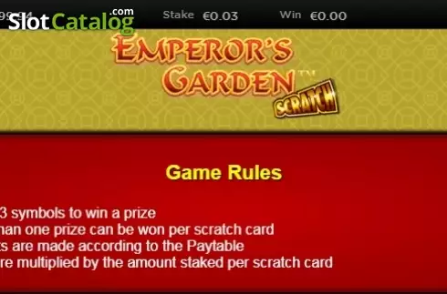 Скрин4. Scratch Emperors Garden слот