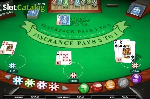 Скрин3. Blackjack Atlantic City MH слот