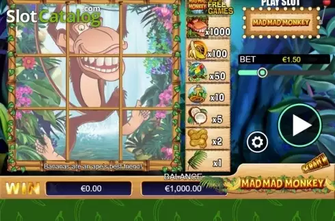 Скрин2. Mad Mad Monkey (Scratch) слот