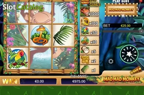 Скрин3. Mad Mad Monkey (Scratch) слот