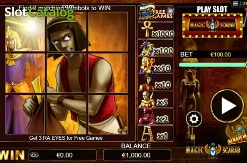 Скрин2. Magic Scarab Scratch слот