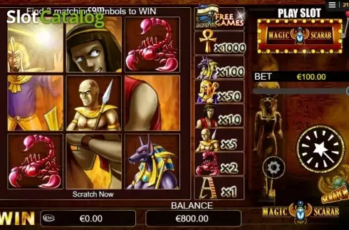 Скрин3. Magic Scarab Scratch слот