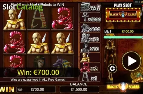 Скрин4. Magic Scarab Scratch слот