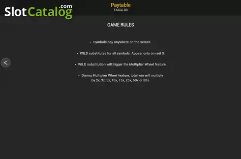 Скрин9. Taiga 88 слот