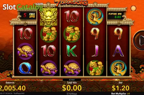 Скрин9. 7 Dragons слот