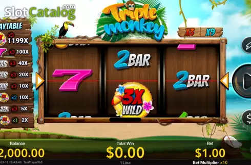 Скрин2. Triple Monkey (Nextspin) слот
