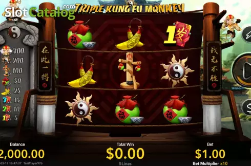 Скрин2. Triple Kung Fu Monkey слот