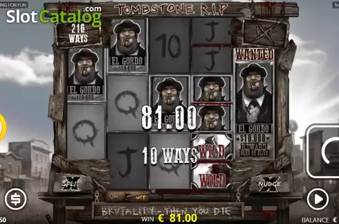 Скрин8. Tombstone RIP слот